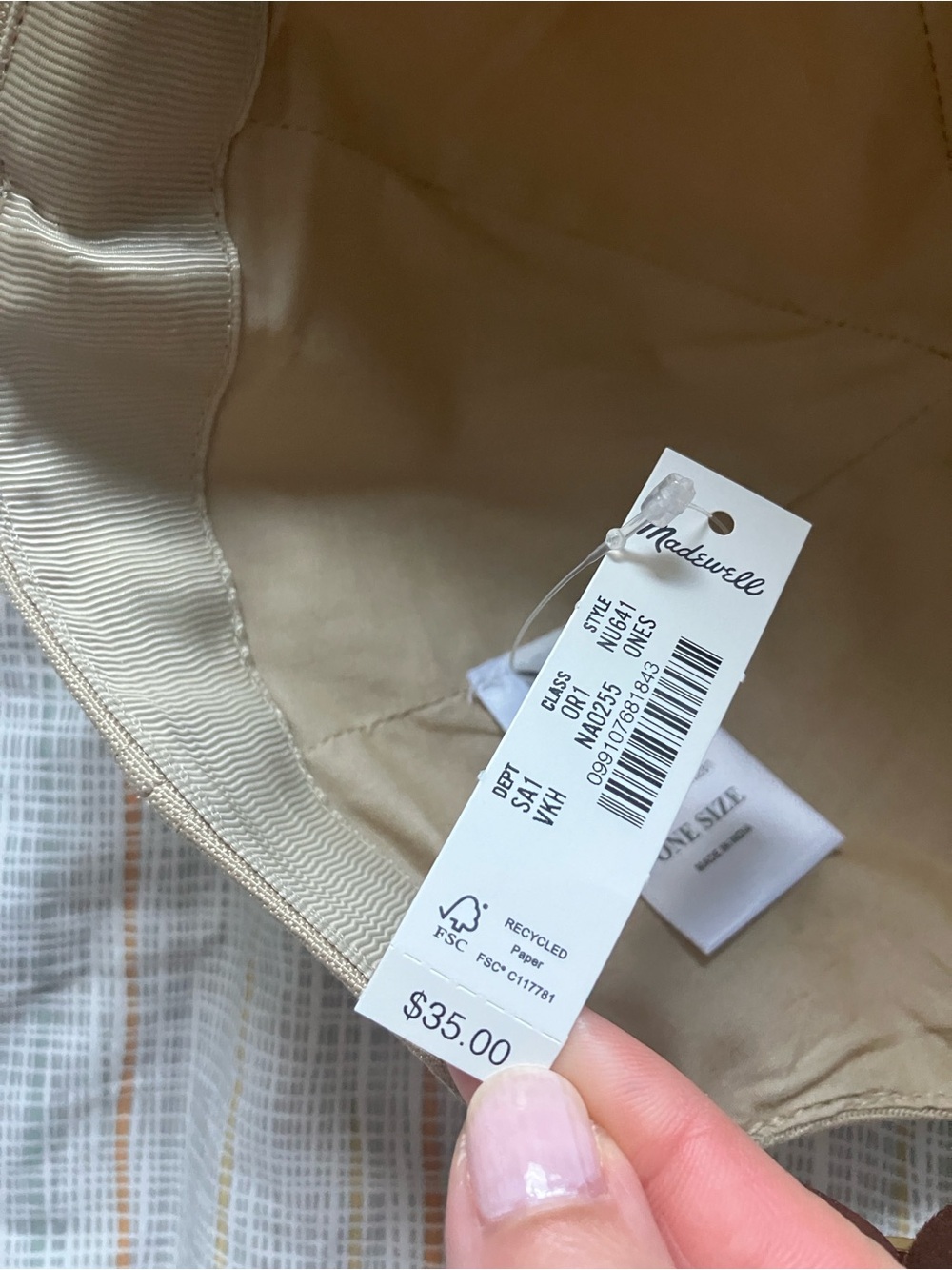 Madewell Canvas Baseball Hat Vintage Khaki - Picture 6 of 7